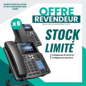 Pack Téléphone IP Fanvil 5 X3 1X4