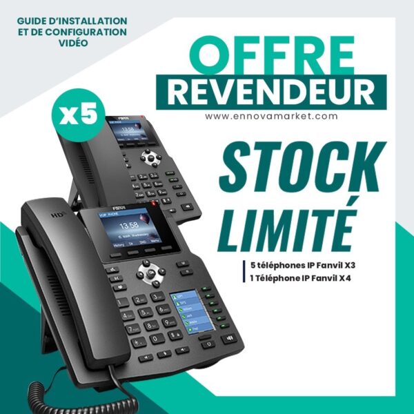 Pack Téléphone IP Fanvil 5 X3 1X4
