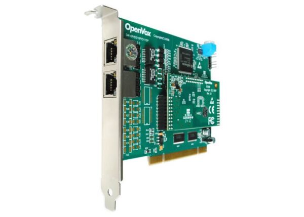 OpenVox DE210P Carte PCI 2 Ports T1/E1/J1 avec Echo Cancellation