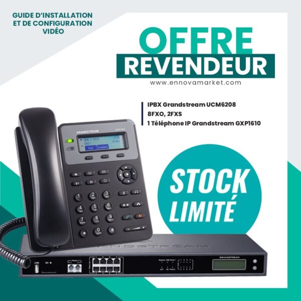 Pack IPBX Grandstream UCM6208/GXP1610