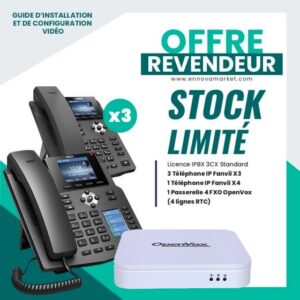 Pack Demo 3CX: 4 FXO OpenVox et 4 Fanvil IP Phones