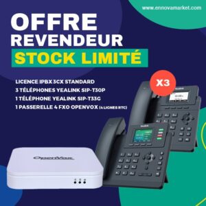 Pack Demo 3CX: 4 FXO OpenVox et 4 Yealink IP Phone