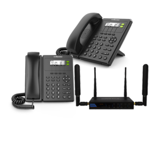 Pack Standard Sans Fil : Dinstar UC100 + 2 FIP10P FlyingVoice