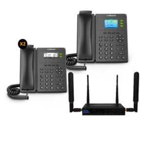 Pack Standard Sans Fil : Dinstar UC100 + 2 FIP10P + 1 FIP11CP FlyingVoice