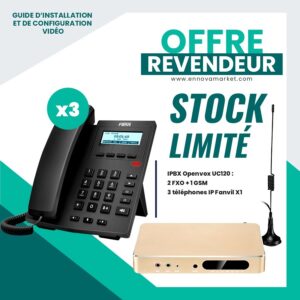 Pack OpenVox UC120 2FXO 1 GSM 3X1