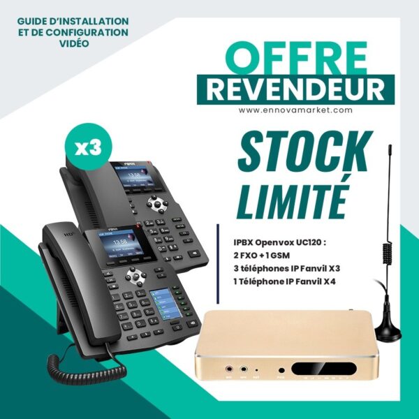 Pack OpenVox UC120 2FXO 1 GSM