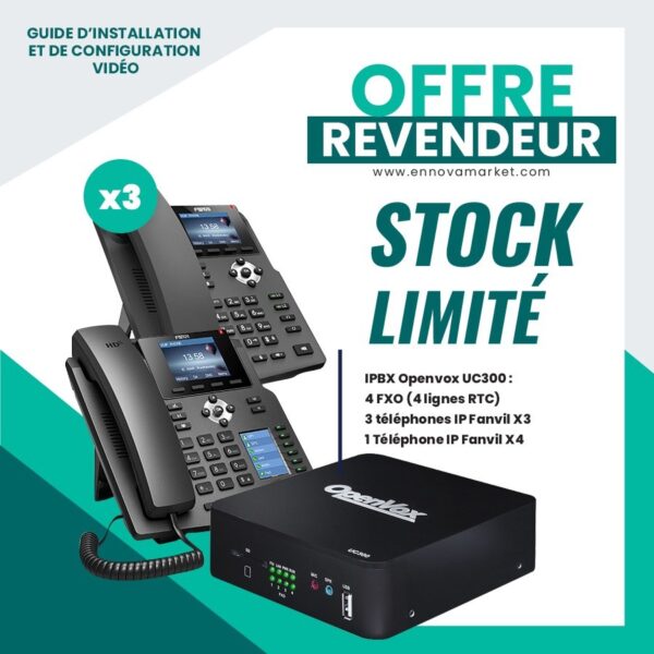 Pack IPBX OpenVox UC300 4FXO