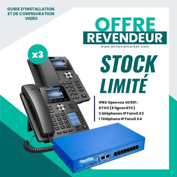 Pack IPBX OpenVox UC501 8 FXO