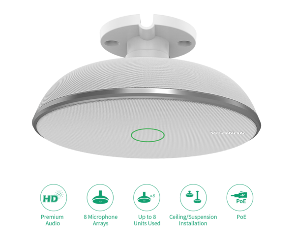 Yealink VCM38 Microphone Plafond pour Système Visioconférence