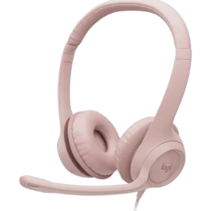 Logitech H390 – Casque Micro USB avec Microphone Anti Parasite – Rose (981-001281)